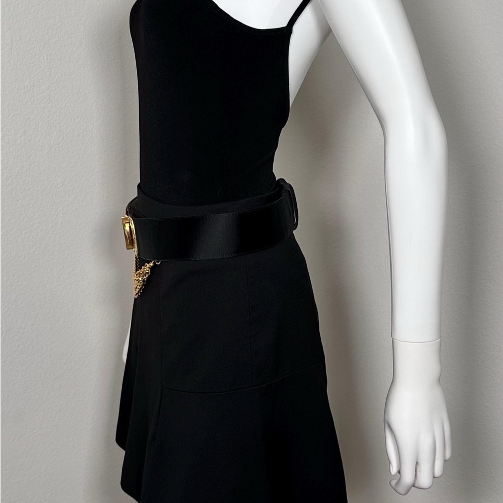 Rare Donna Karan Vintage Gold Chain Leather belt from 1980s DKNY retro feminine - Picture 14 of 16